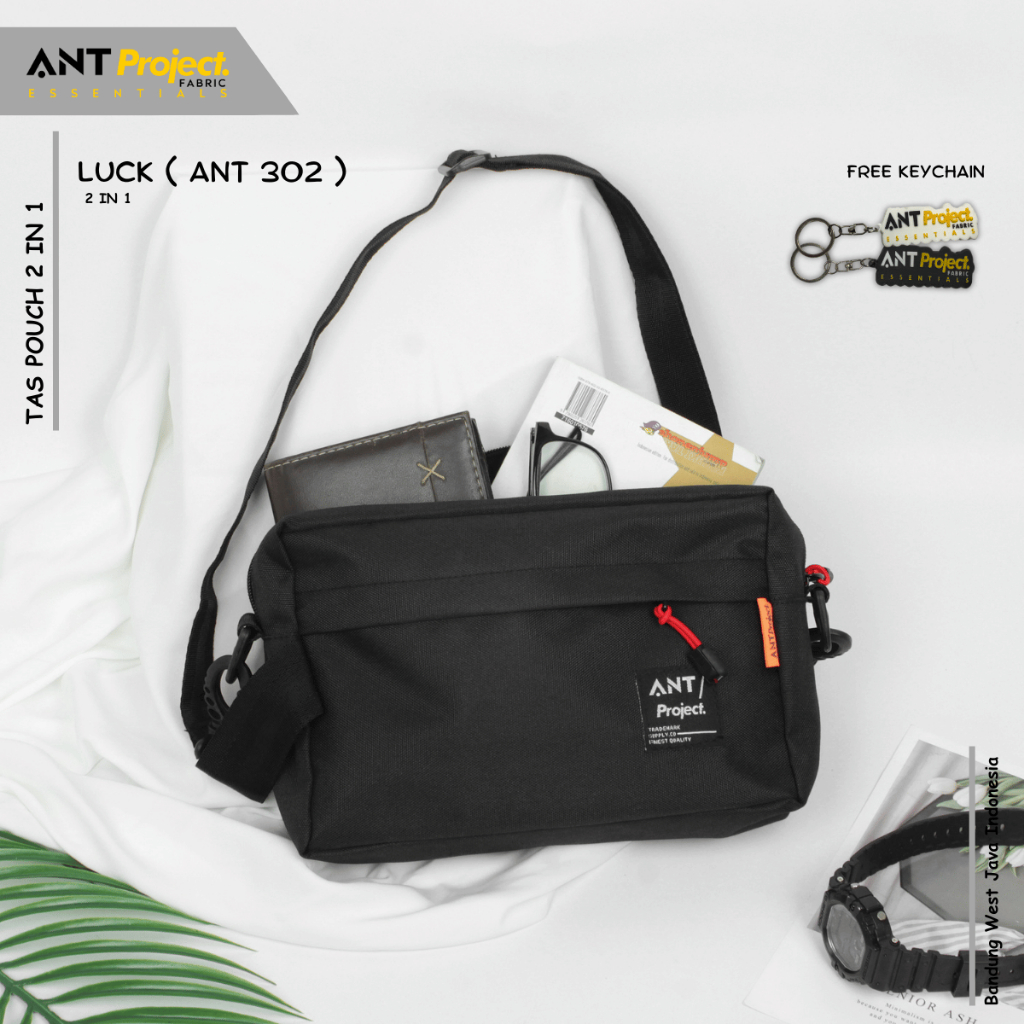 ANT PROJECT - กระเป๋าคลัทช์ Unisex 2 in 1 แถมฟรีพวงกุญแจ