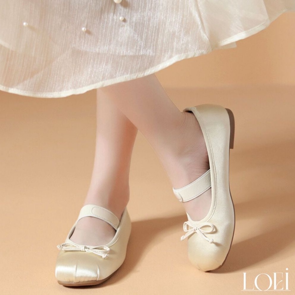 สินค้ามีจํานวนจํากัด LOEI Moana Flatshoes รองเท้าบัลเล่ต์แฟชั่นร่วมสมัยของผู้หญิง 5363