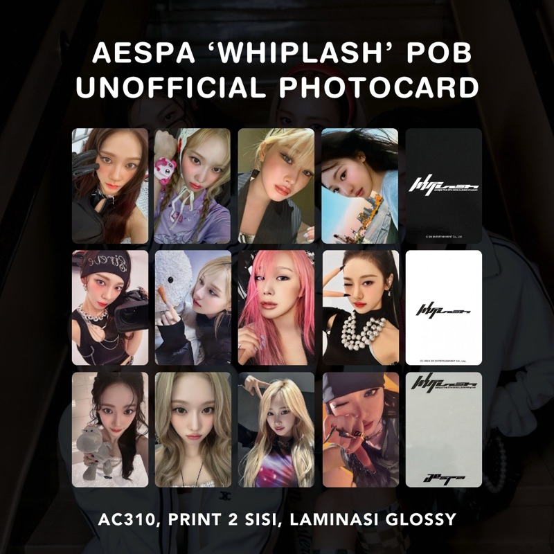 Pob AESPA WHIPLASH Unofficial Photocard Karina Winter Giselle Ningning