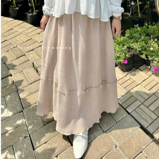 Rok Plisket Susun | Rok Plisket Wavy Centi Lidi Mayung | Rok Skirt | Rok Wanita Ruffle | Rok Wanita Anti Nerawang | Rok Korea