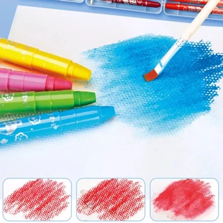 สีเทียนสำหรับเด็ก สีเทียนเจล สีเนื้อเจล เช็ดออกได้ด้วยน้ำเปล่า เนื้อสีนุ่มลื่น ระบายง่าย ปลอดสารตกค้าง