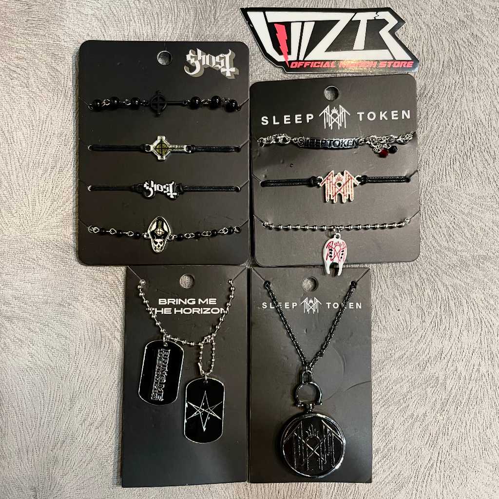 สร้อยข้อมือ (สร้อยข้อมือ)/สร้อยคอ (สร้อยคอ) SL33P T0K3N Ghost BMTH Band Official Original