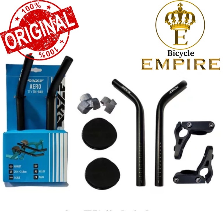 TT Triathlon Dropbar Bar Restbar Roadbike Raze Alloy Black Bicycle Empire