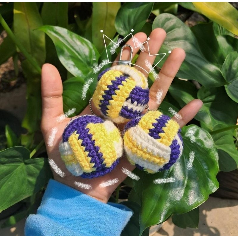 AMIGURUMI KEYCHAIN VOLLEYBALL || พวงกุญแจวอลเลย์บอล HAIKYUU Mikasa || อามิกุมิ วอลเลย์บอล