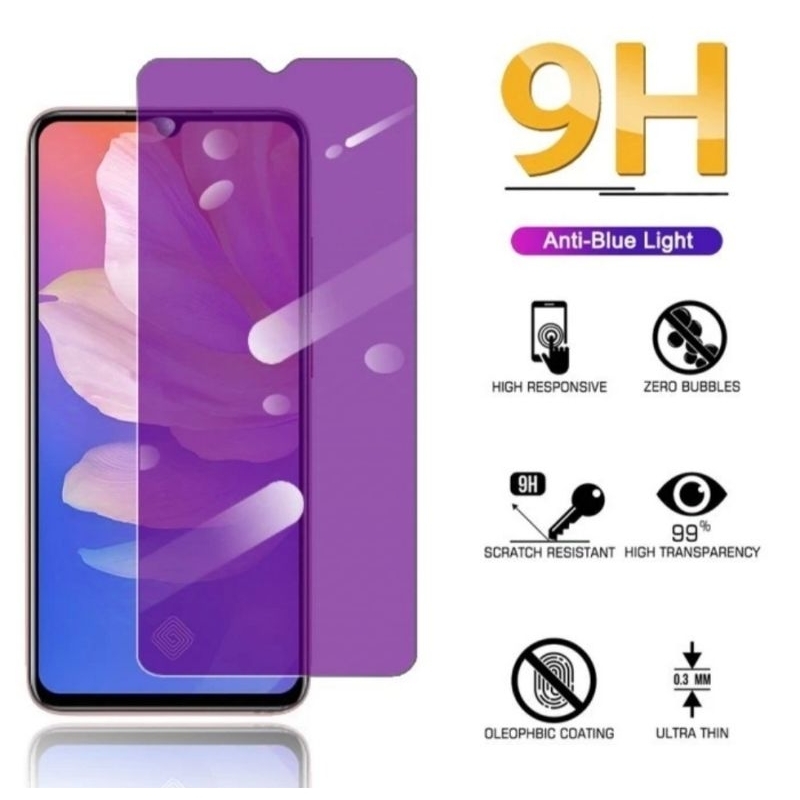 TEMPERED GLASS ANTI BLUE NON LIST OPPO A5/A9 A3 PRO A3X A1K A5S A12 F9 A7 A3S A15 S A16 EK A17 K A77
