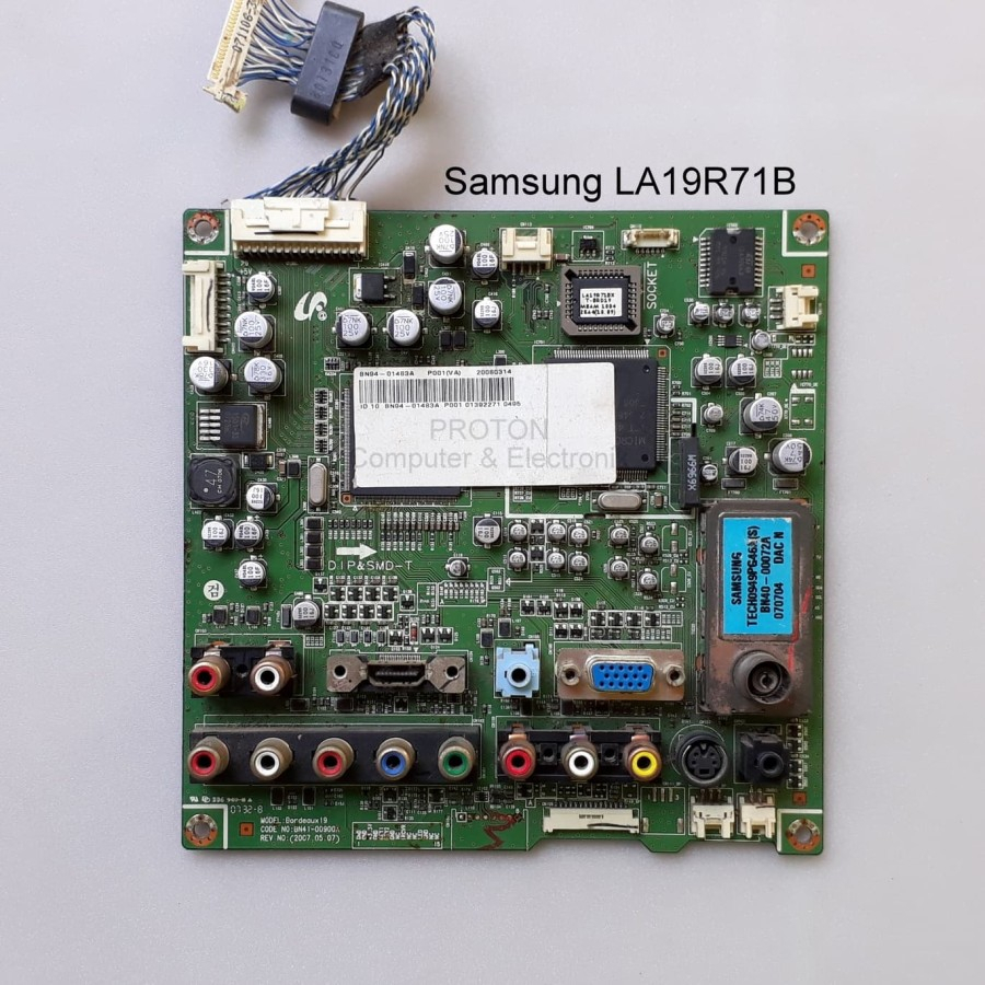 MESIN Samsung LA19R71 LA19R71B BD19SO LA19R71BX/XSE MB เมนบอร์ด LCD Bordeaux19 BN41-00900A BN94-0183