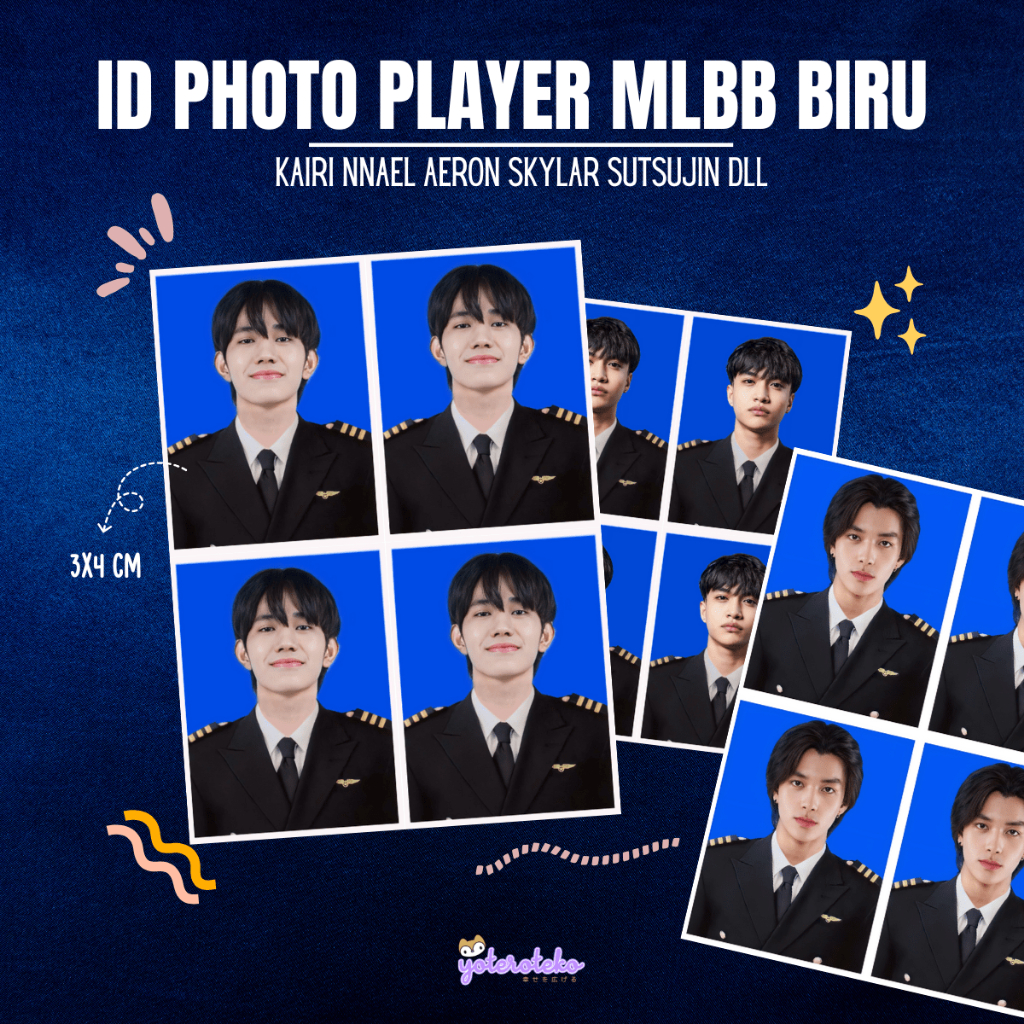 [READY] ID PHOTO PLAYER MLBB | PHOTO 3X4 BG BLUE