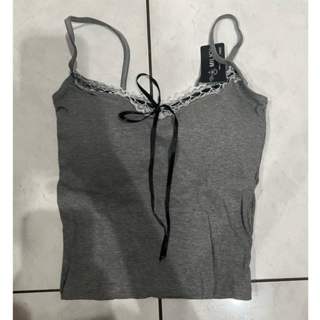 BANGKOK COQUETTE CROP TOP TANK TOP LONG SLEEVES