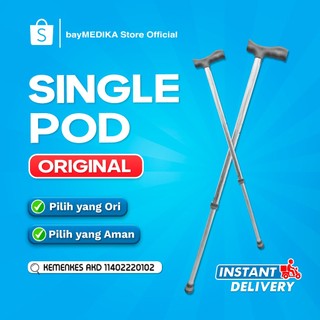 bayMEDIKA Tongkat Kaki Satu - Tongkat Lansia- Tongkat Bantu Jalan Orang tua Lansia - Walking Stick