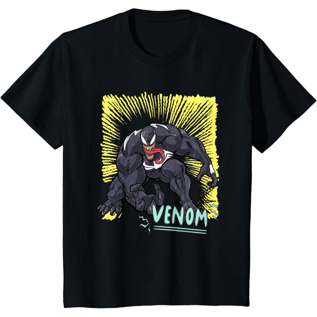 เสื้อยืดสี Marvel Venom Graphic Pop Marker สําหรับเด็ก