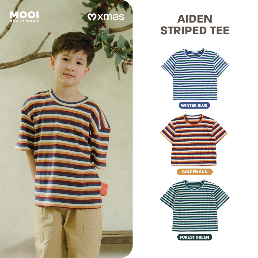 Mooi Boys Christmas Collection Aiden Striped Tee