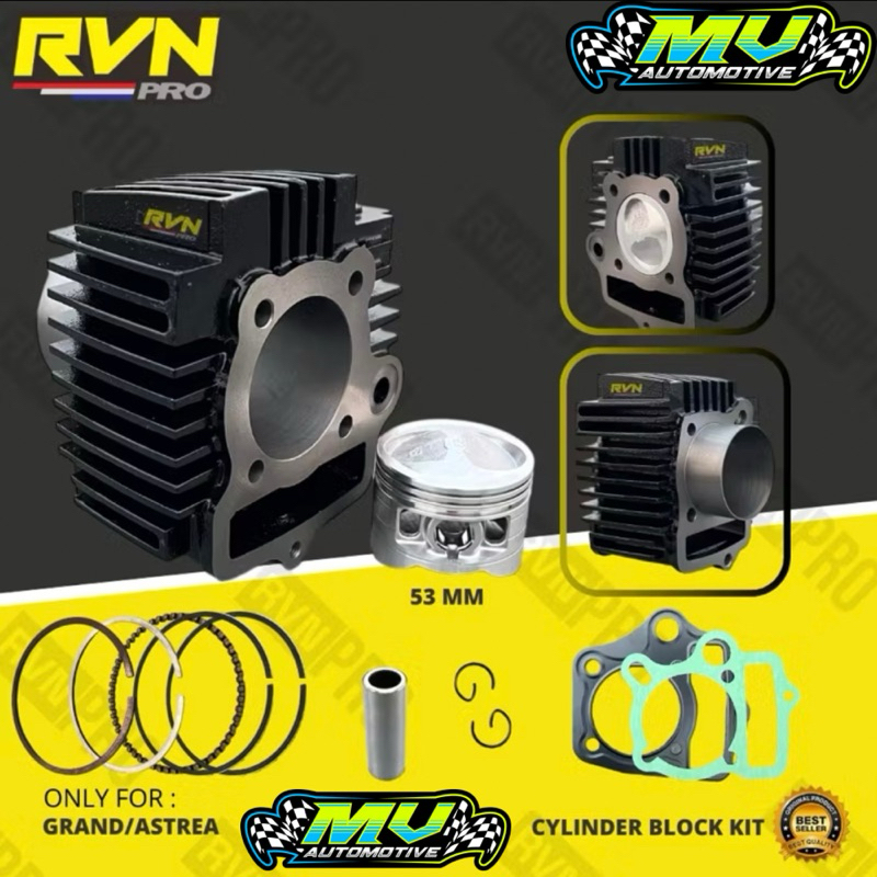SEHER BLOCK SEHER BORING STD 50MM - BORE UP 53 MM COMPLETE PISTON KIT COTENTS HONDA SUPRA X GRAND AS