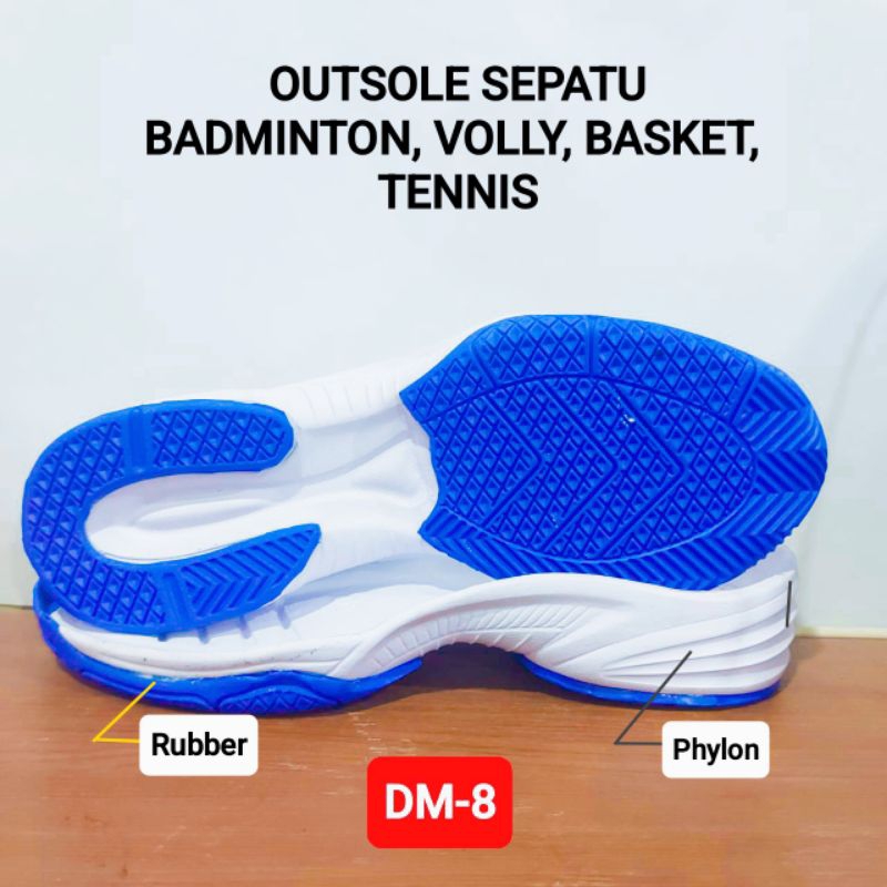 Dm-8 SQUEAK!! แบดมินตัน เทนนิส วอลเลย์ รองเท้าบาสเกตบอล พื้นรองเท้า (ปลาลอน+ยางดิบ)