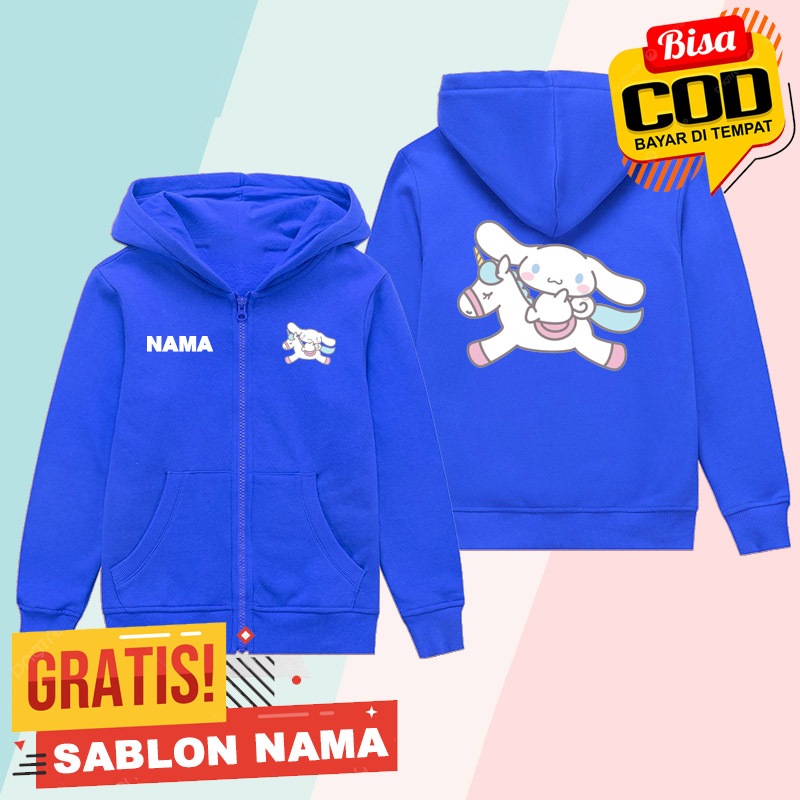 เสื้อแจ็คเก็ตมีฮู้ดซิป Cinnamoroll Pony Town / เสื้อแจ็คเก็ตซิป Cinnamoroll Pony Town / เสื้อแจ็คเก็