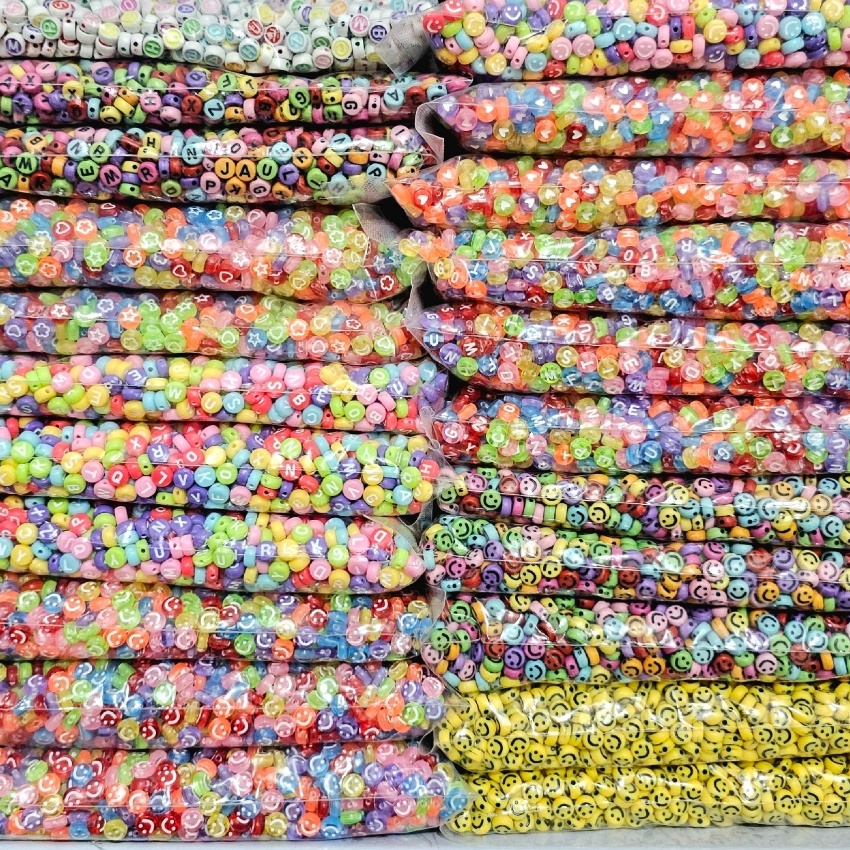 FG2 สร้อยข้อมือลูกปัดตัวอักษรยิ้มลูกปัด 14 PON BH16