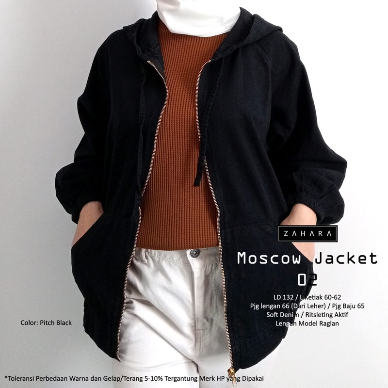 MOSCOW JAKE/ HODIE JEAN JACKET JEANS วัสดุยีนส์มีฮู้ด