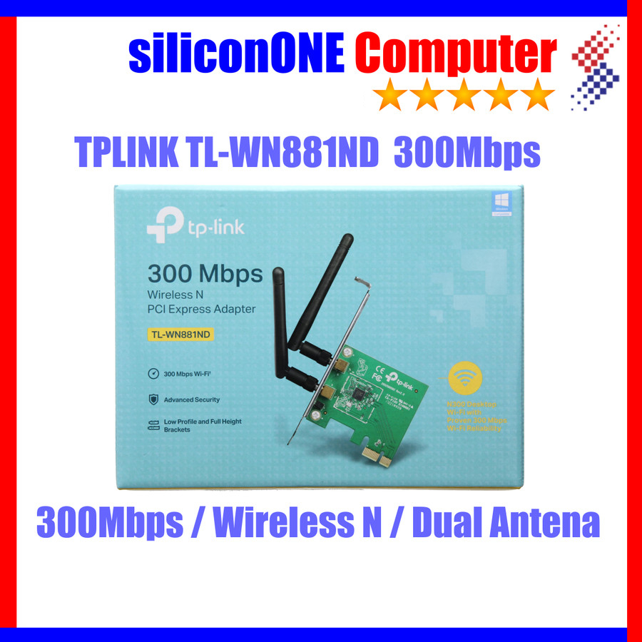 TPLINK TL-WN881ND 300Mbps Wireless N PCI Express Adapter