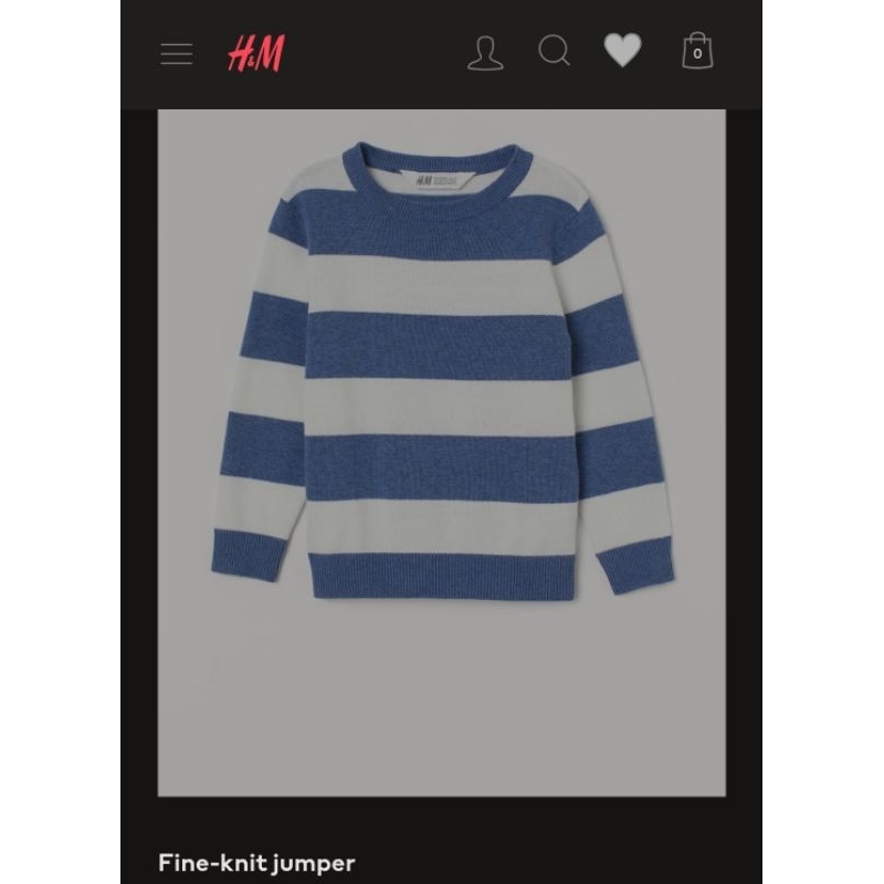 Preloved - H&M Knit kids - เสื้อยืดถักเด็ก ไซส์ 110/116 4-6Y