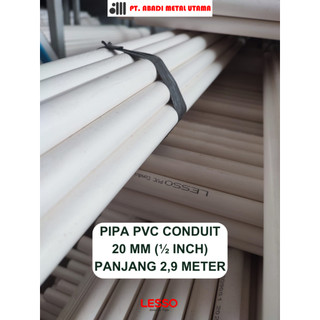 Pipa conduit 20mm (½ Inch) Lesso (Pipa Listrik 20mm) Panjang 2,9 Meter
