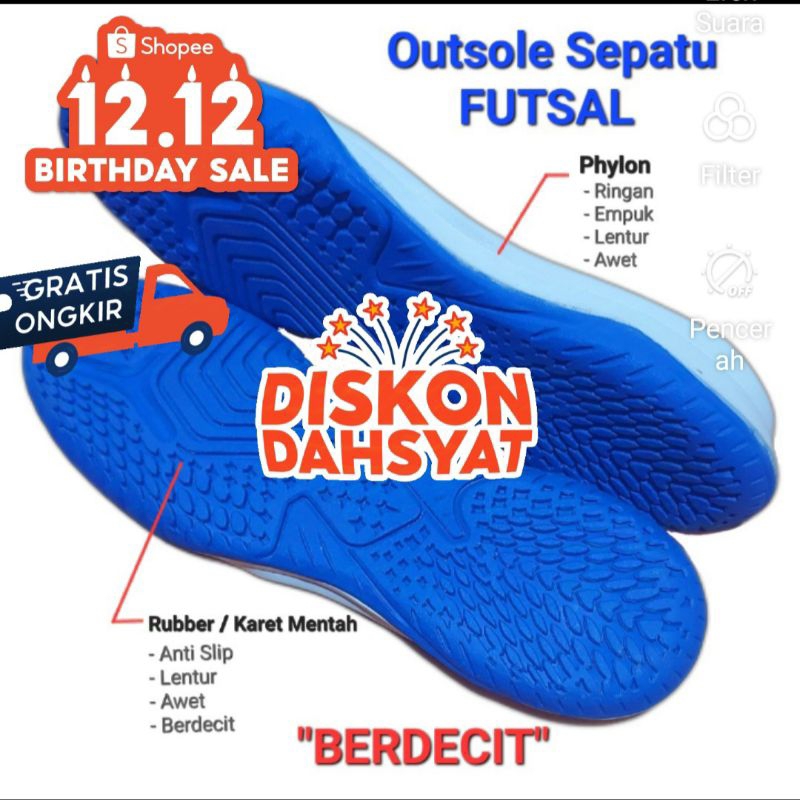 D-20 SUPER GREAT!!! สารภาพ!!! First & ONE FOR Futsal Shoe Outsole (วัสดุ: PHYLON + RAW RUBBER)
