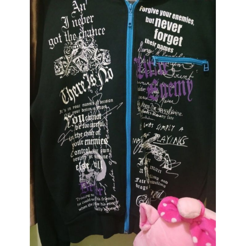 Y2k Punk Grunge Skull Hoodie Zipper