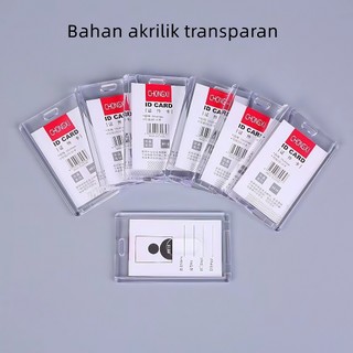 Card holder Acrylic Transparent Badge ID Card casing Kartu pegawai akrilik