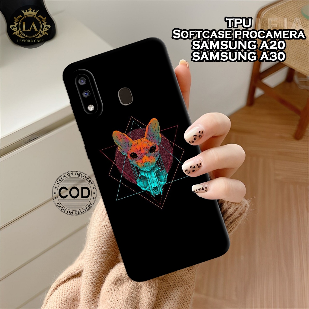 เคส HP Samsung A20 / A30 ใหม่ล่าสุด - เคสแฟชั่นสีดํา - Samsung A20 / A30 Softcase - เคสกล้อง Pro - เ