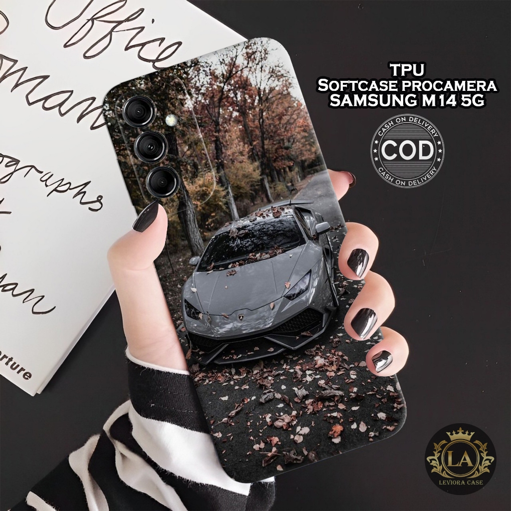 HP เคส Samsung M14 5G ล่าสุด - เคสรถแฟชั่น - Samsung M14 5G Softcase - เคสกล้อง Pro - เคส Samsung M1