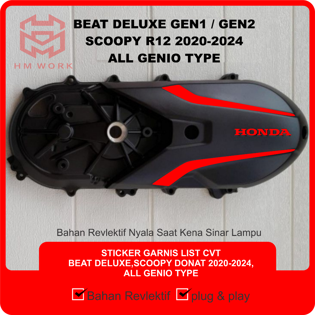 สติ๊กเกอร์ CVT GARNISH BEAT DELUXE SCOOPY GENIO V01