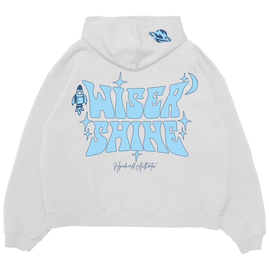 Hpnd – เสื้อสเวตเตอร์มีฮู้ดรุ่น Basic Wiser Shine Fleece Limited Edition Boxy Fit