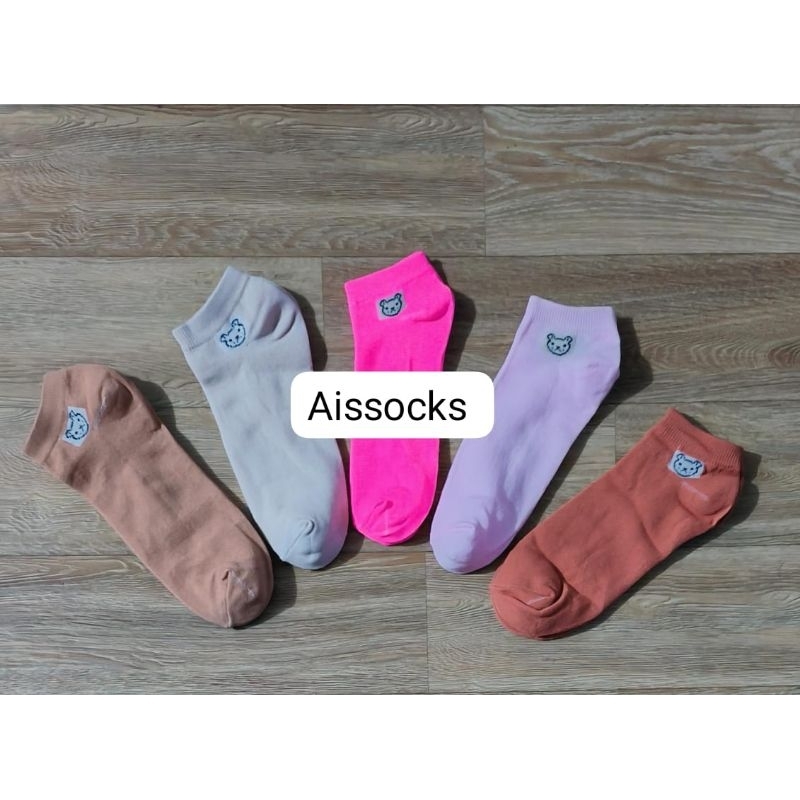 MATA BEAR MOTIF ANKLE SOCKS/BEAR ANKLE SOCKS สําหรับ TEENS/ADULTS