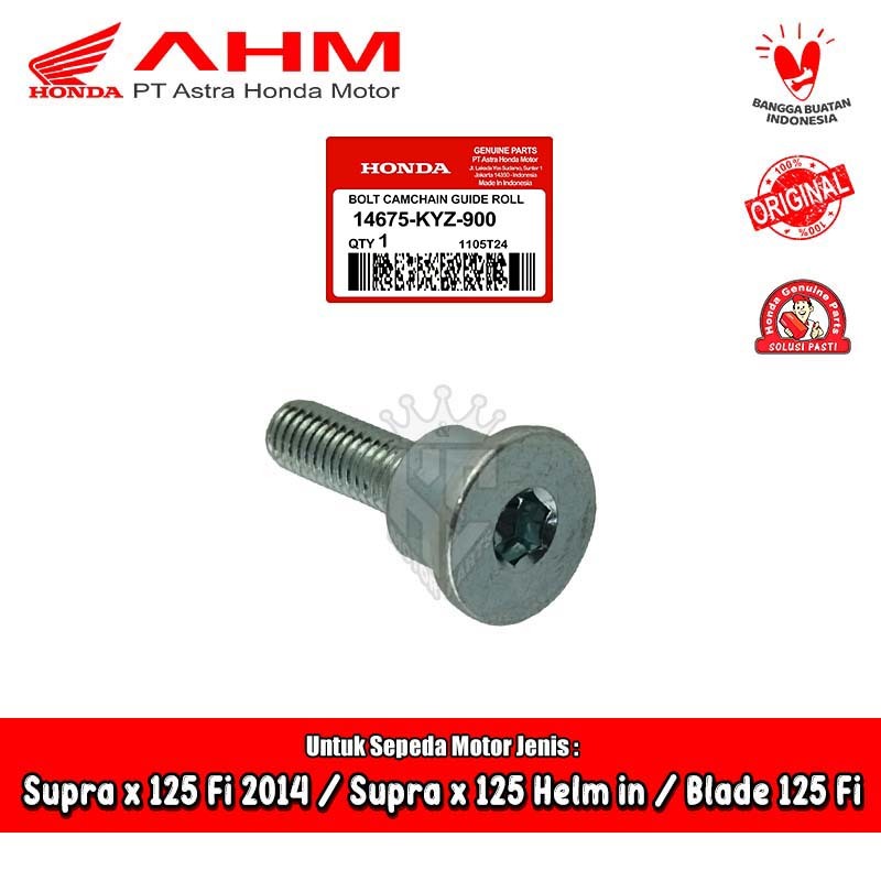 Small Timing Roller Bolt สําหรับ Honda Supra x Blade 125 Fi 2014 Helm ใน Original AMM 14675-KYZ-900