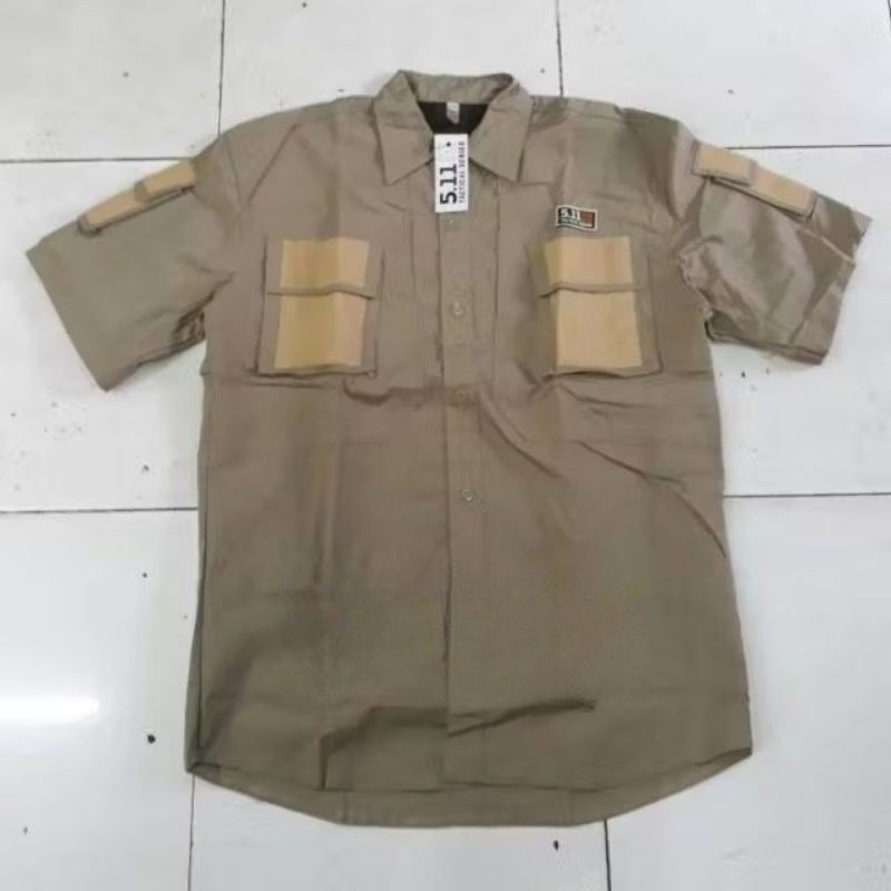 KEMEJA Tactical 511 Cream Short Shirt - Tactical Hat - Tactical T-Shirt - Tactical Shoes - Tactical 