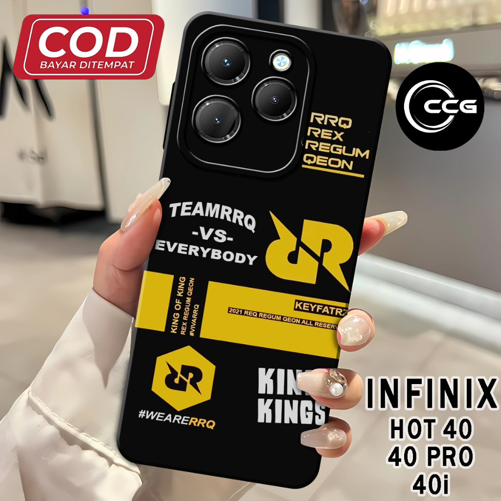 ( CCG 7 ) Softcase ซิลิโคน hp เต็มยางยืดหยุ่นสําหรับ infinix hot 40 l hot 40i l hot 40 pro Pro กล้อง