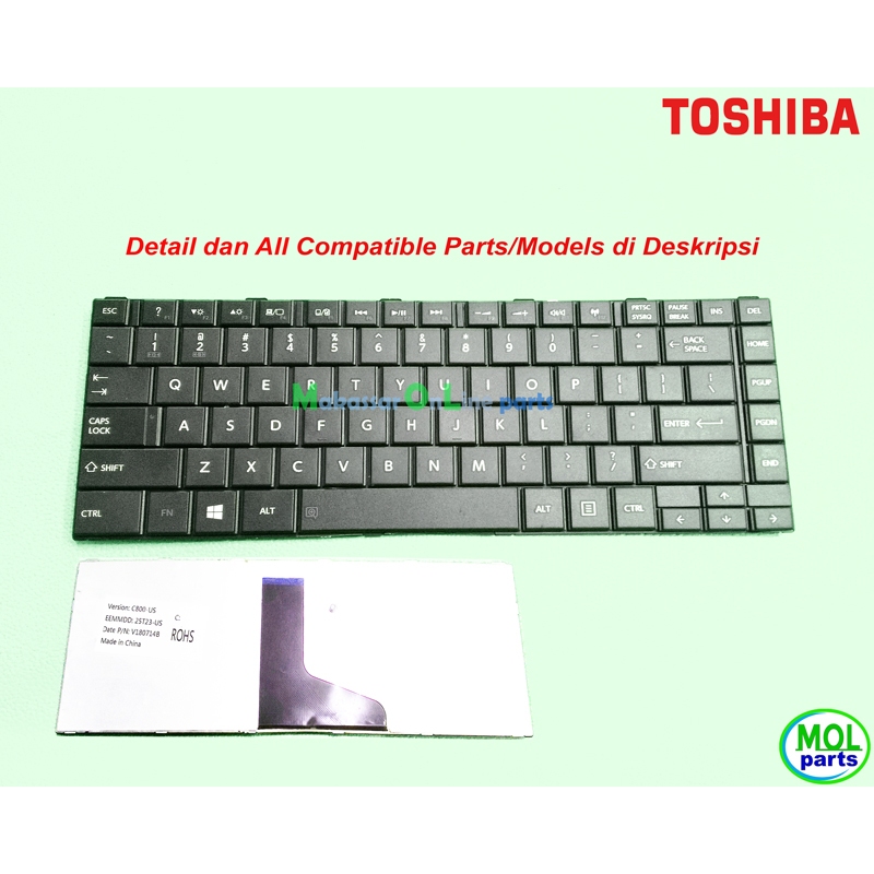 คีย์บอร์ด Toshiba Satellite C800 C805 C840 M800 M840 L800