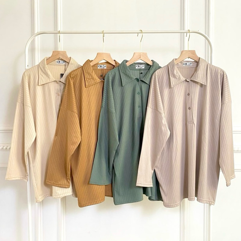 [WAREHOUSE CLEARANCE] เสื้อ PYO โดย CB.CO | เสื้อยืดแขนยาวผ้าถักโอเวอร์ไซส์