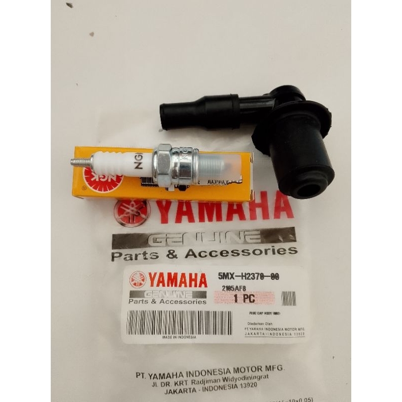 C7HSA SPARK PLUG + SPARK CAP สําหรับ MIO SPARTY, MIO SMILE, MIO SOUL CARBON, FINO CARBON