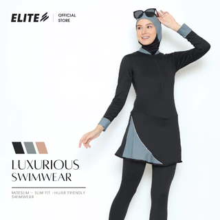 ELITE - MIKAYLA ชุดว่ายน้ํามุสลิมสุดหรู | 3อิน1 | ชุดว่ายน้ําแอคทีฟสําหรับผู้หญิง [ถุงเท้าฟรี]
