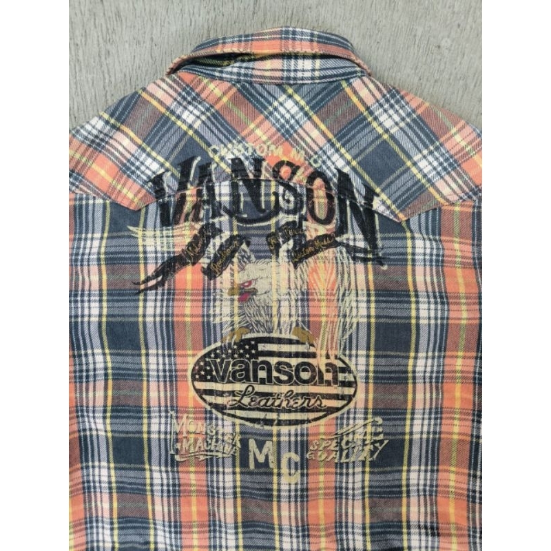 Kemeja Vanson เสื้อเชิ้ตผ้าสักหลาด USA