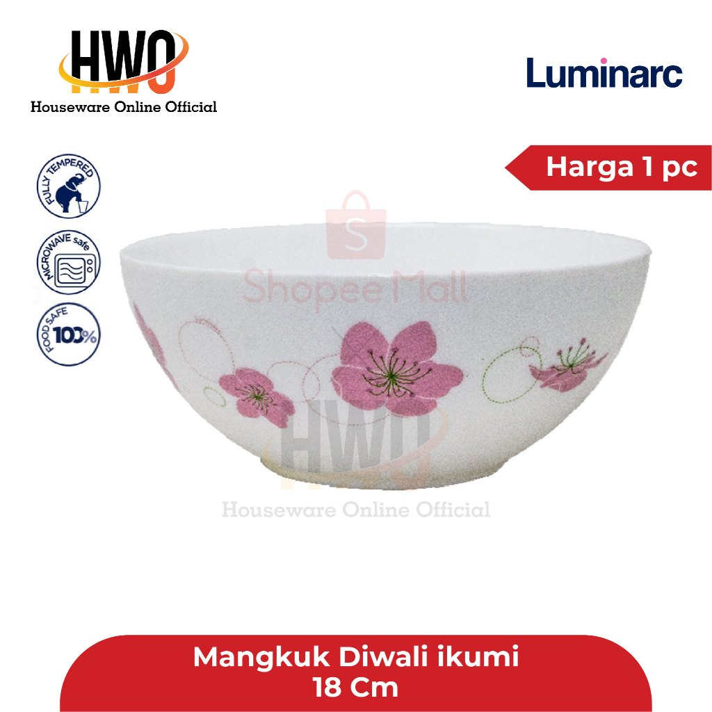 Luminarc Mawali Ikumi Bowl 18 Cm / ชิ้น