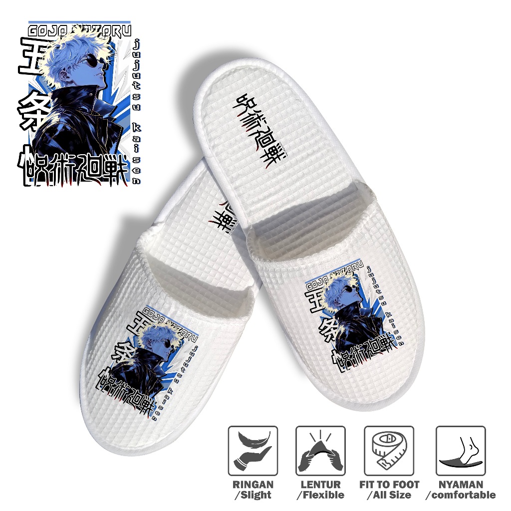 Gojo Anime Motif Waffle House/รองเท้าแตะโรงแรม