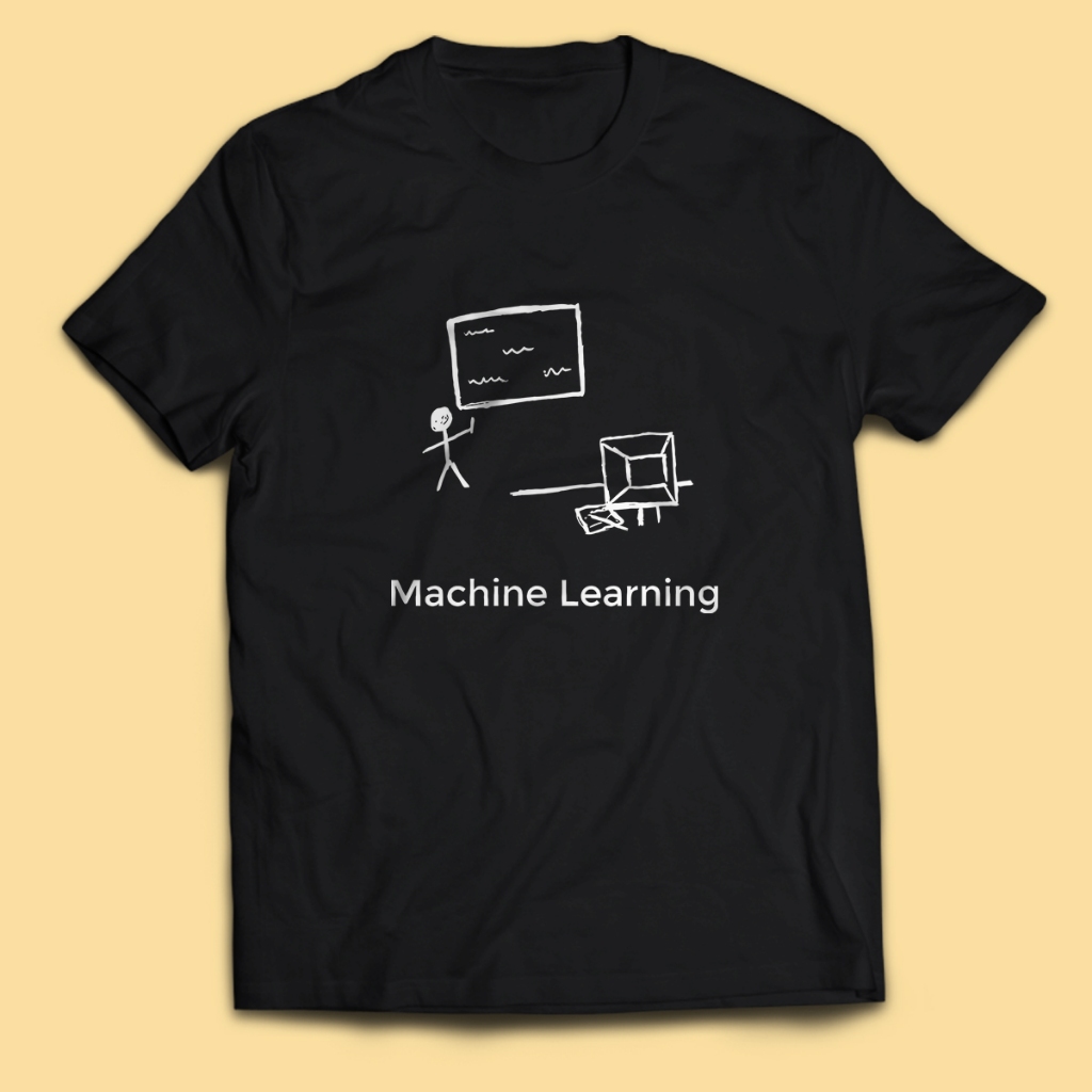 โปรแกรมเมอร์ MACHINE LEARNING เสื้อยืดผู้ชายผู้ใหญ่ Unisex Tops PakeKaos