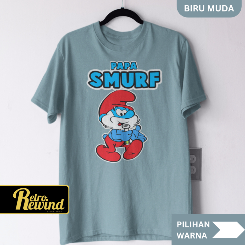 Smurf7 Comic T-Shirt Adult T-Shirt Size S - 7XL Big Size Jumbo and Childrens T-Shirt Size XS - XL (อ