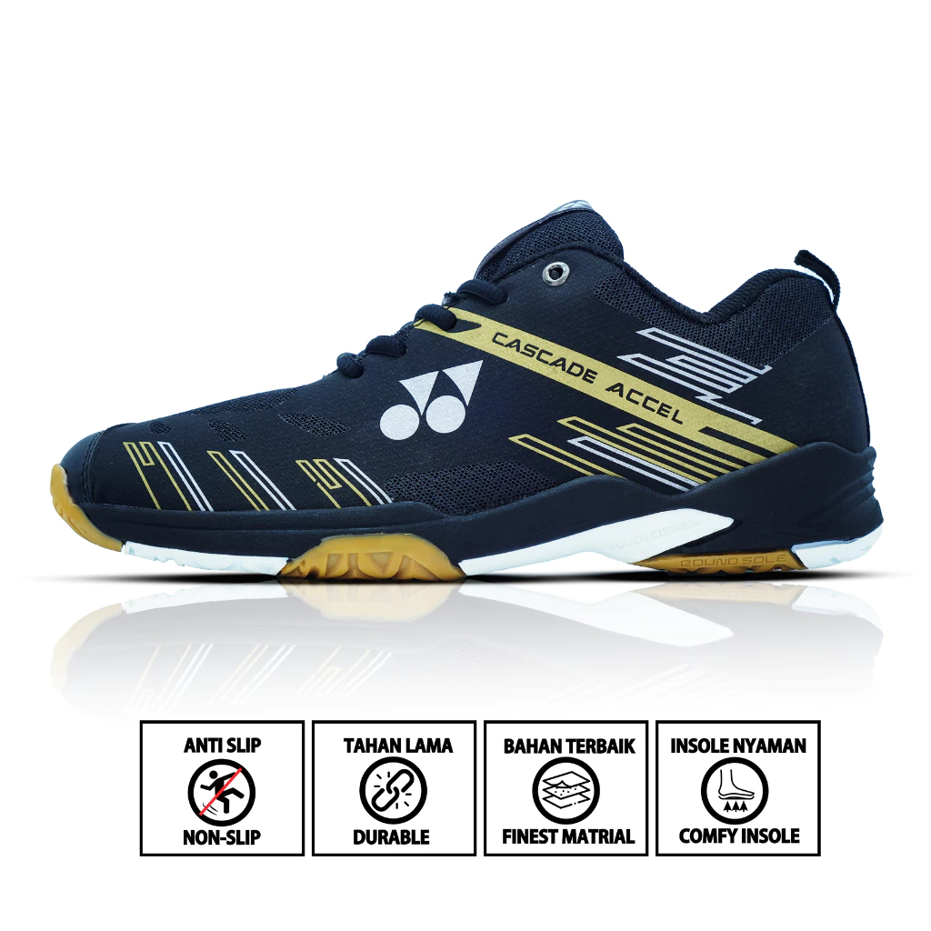 รองเท้าแบดมินตันระบายอากาศ Cascade Accel 39-44 / รองเท้าแบดมินตันแนะนํา / รองเท้ากีฬาพร้อมโคลง