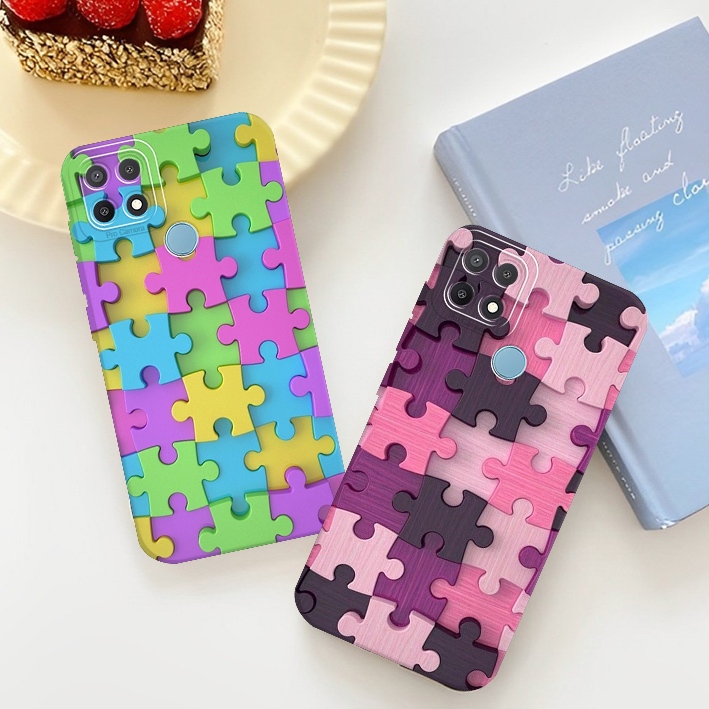 เคส Oppo A15/A15s/A35 พร้อม CUTE PUZZLE Motif - เคส Procamera - ตัวป้องกัน HP - เคสสําหรับโทรศัพท์มื