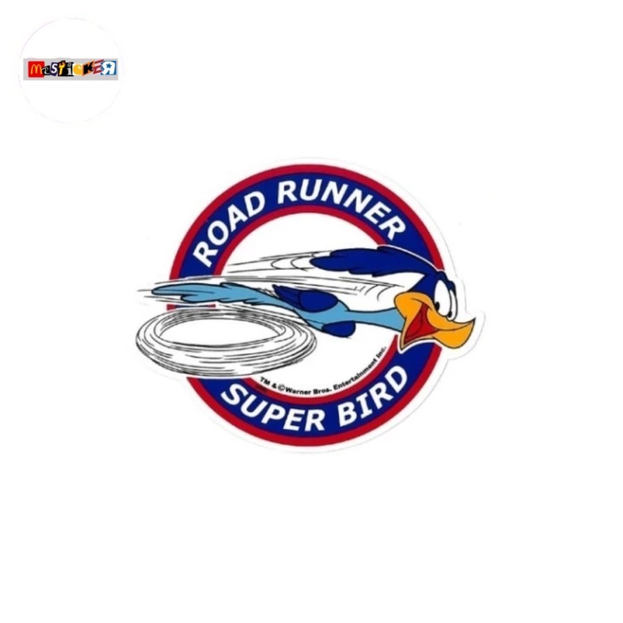 Road Runner super bird looney tunes โลโก้ diecut สติกเกอร์ฟิล์ม racing วินเทจ