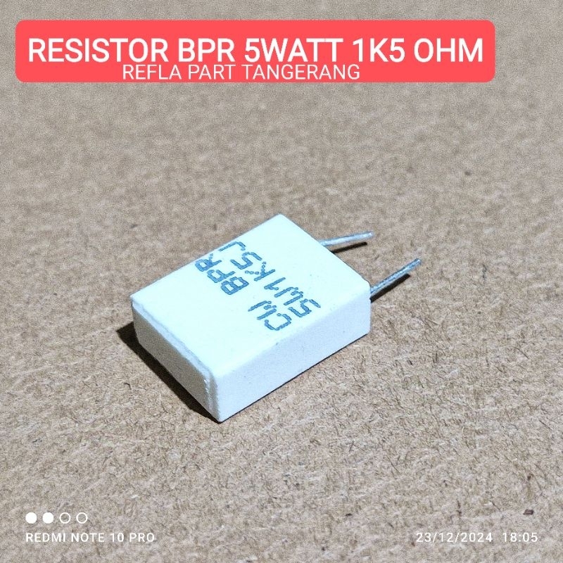 1 ชิ้น BPR RESISTOR 5W 5WATT 1K5 OHM