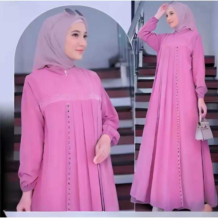Anggun DRESS GAMIS CRINKLE SOFAROSKI MUSLIM SEQUENCE