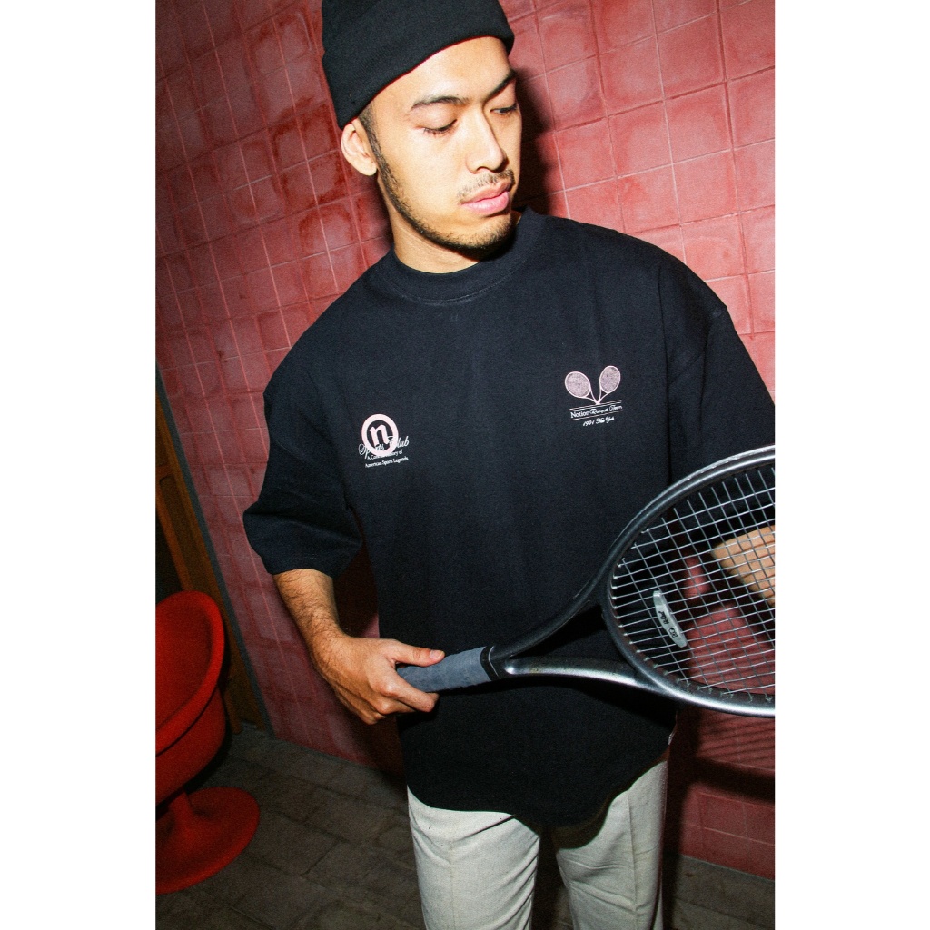 HEAVYWEIGHT Boxy Oversize T-Shirt - The Racquet Club จาก Notion Sports Club - NOTION BLACK - NOTION 