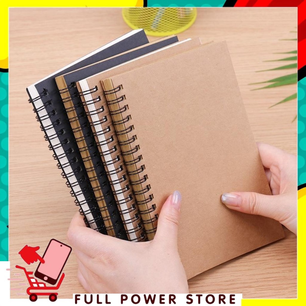 FPS Notebook Journal Notebook 50 แผ่นปกโปร่งใสเปล่าเกลียวโน้ตบุ๊คโปร่งใส